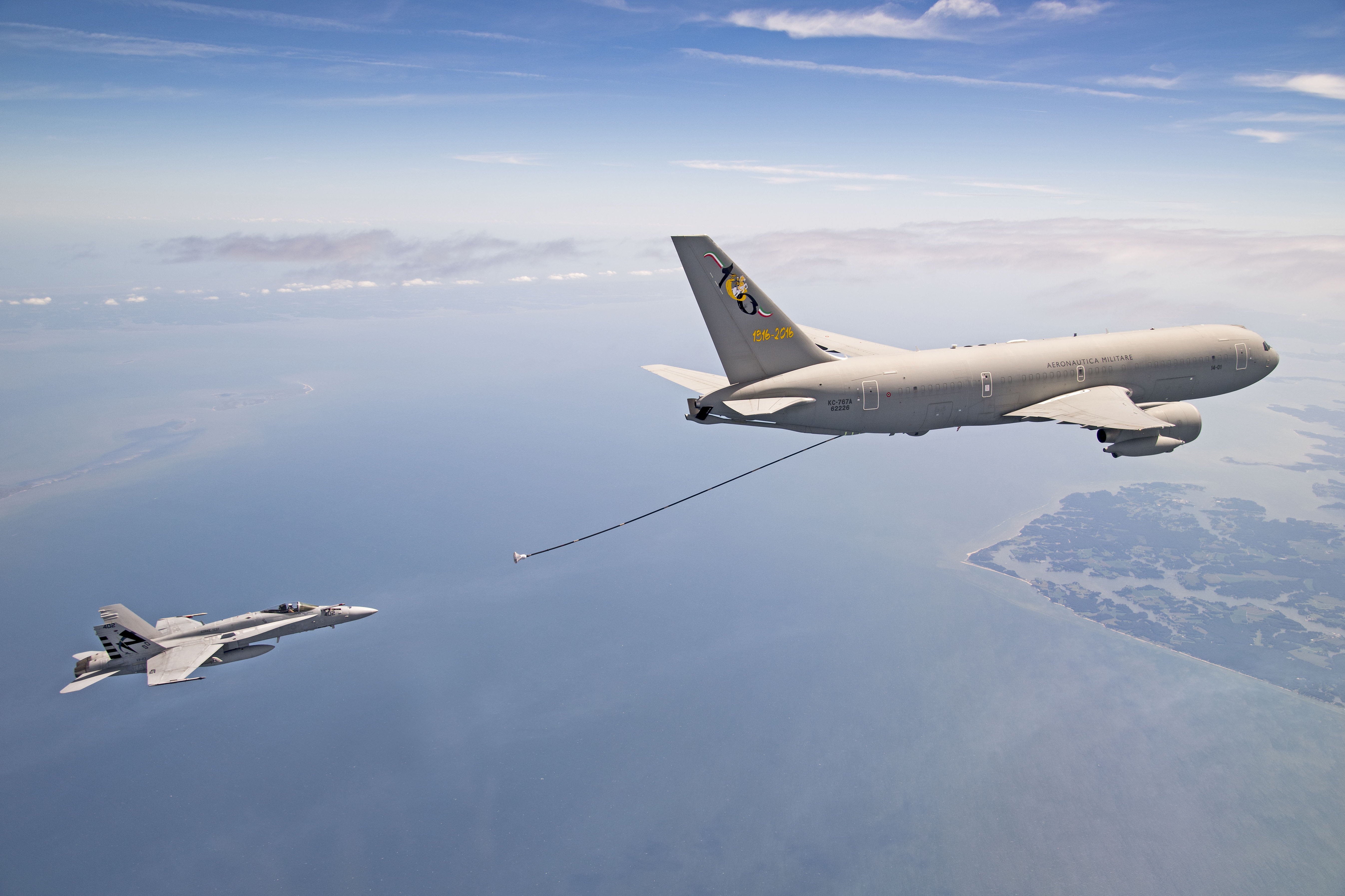 U.S. Navy Italian Air Force test aerial refueling capability NAVAIR